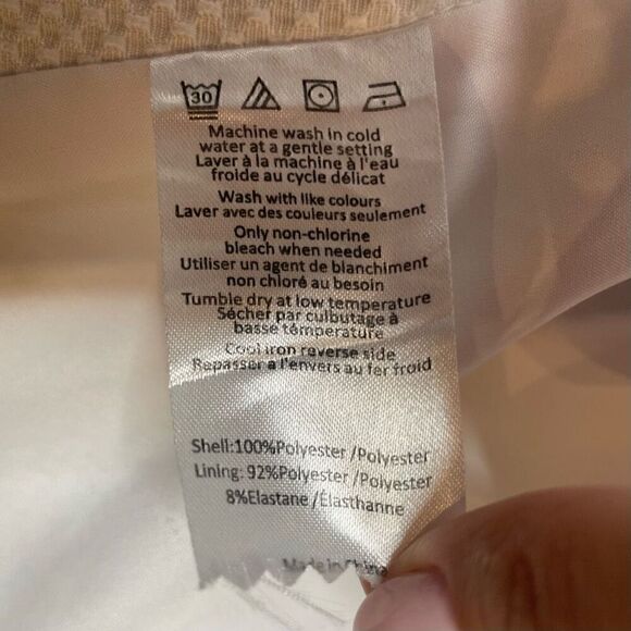 IMNYC Isaac Mizrahi White Jacket Size Small Full Zip Collared Motorcycle Texture - Picture 8 of 12